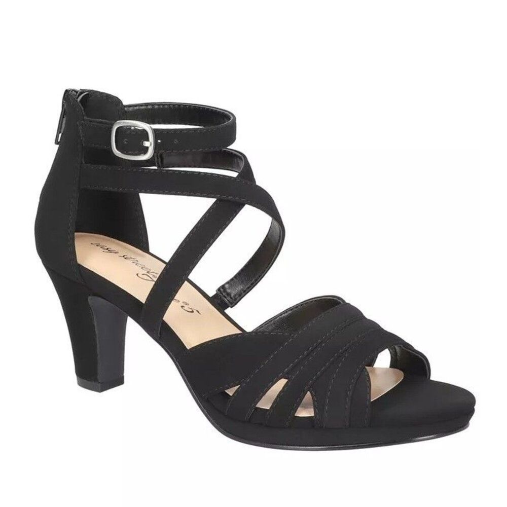 Easy Street Womens 9 M Black Lamy Crissa Dress Sandals Pumps Heels NIB NU0